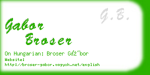 gabor broser business card